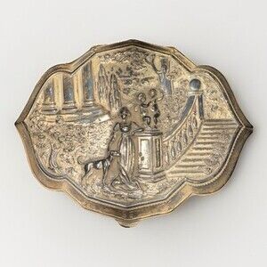 Antique Art Nouveau #1351 JB Jennings Brothers Metal 5" Trinket Jewelry Box